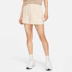 Women's Nike Tan Sportswear Club Fleece Mid Rise Lounge Shorts Small NWT